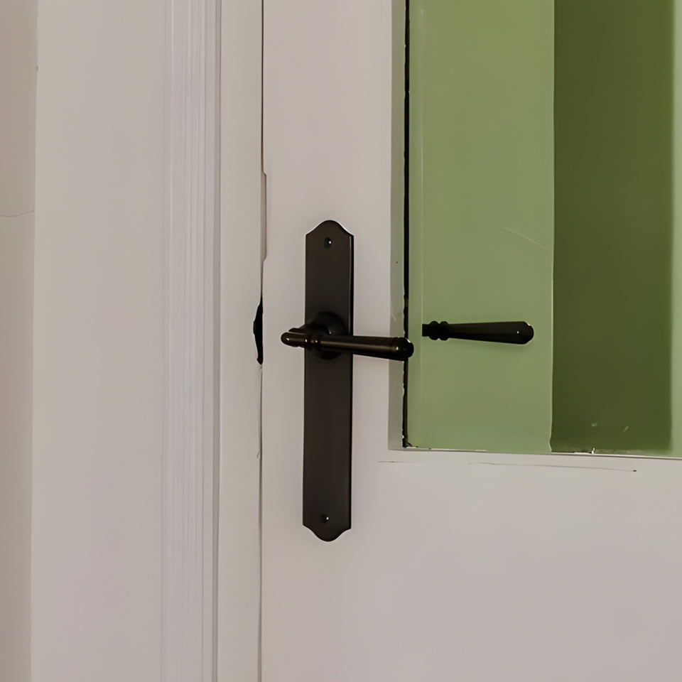 TradCo Reims Lever Long Backplate Passage Set Antique Copper