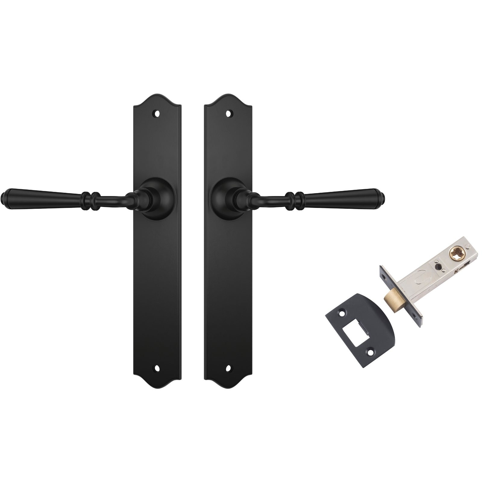 TradCo Reims Lever Long Backplate Passage Set Matte Black 9620KPASS60 - The Blue Space