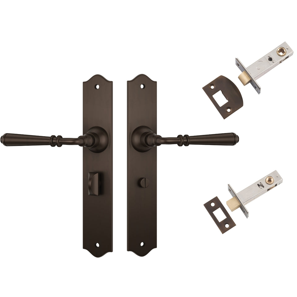 TradCo Reims Lever Long Backplate Privacy Set Antique Brass