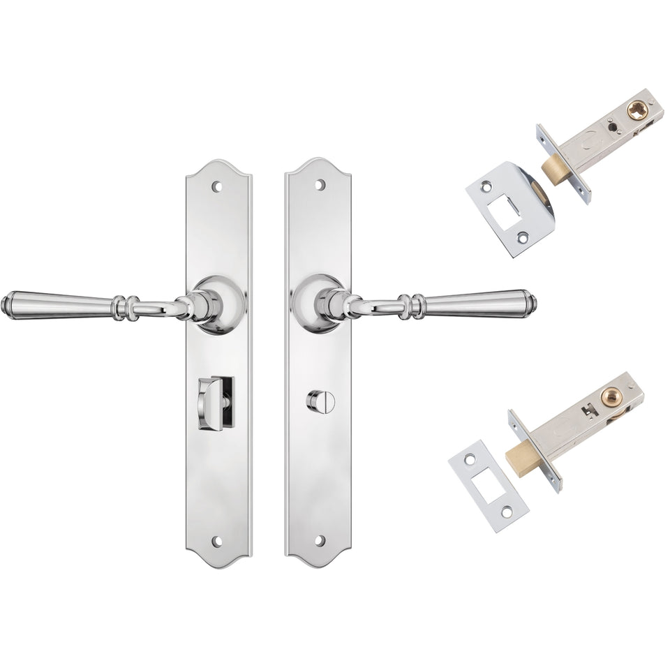 TradCo Reims Lever Long Backplate Privacy Set Chrome Plated