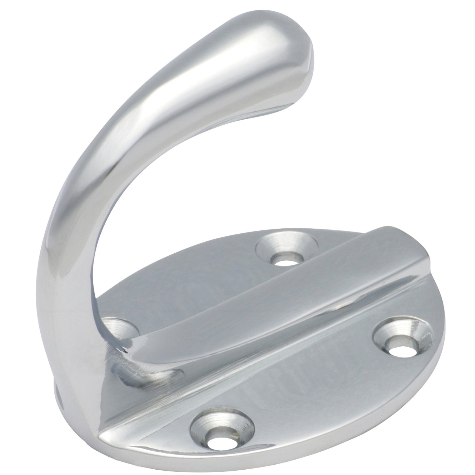 Tradco Single Robe Hooks Oval Backplate Chrome Plated 3938 - The Blue Space
