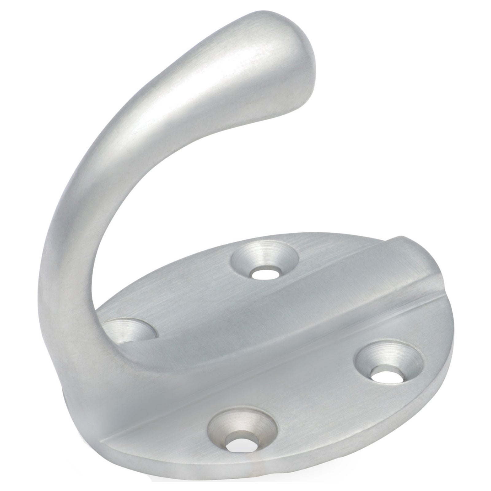 Tradco Single Robe Hooks Oval Backplate Satin Chrome 3939 - The Blue Space