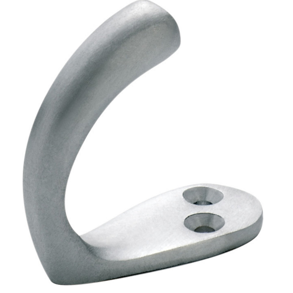 TradCo Single Robe Hooks Satin Chrome