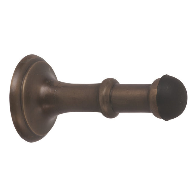 Tradco Small Concealed Fix Door Stop Antique Brass 2351 - The Blue Space