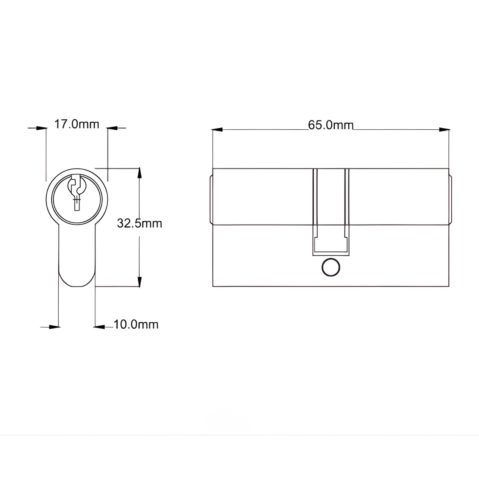 Key Hole TradCo Victorian Lever Long Backplate Entrance Set with High Security Lock Chrome Plated 0907KENTREURO57KK - The Blue Space