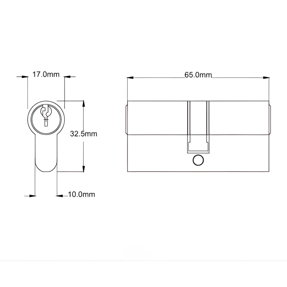TradCo Victorian Lever Long Backplate Entrance Set with High Security Lock Chrome Plated