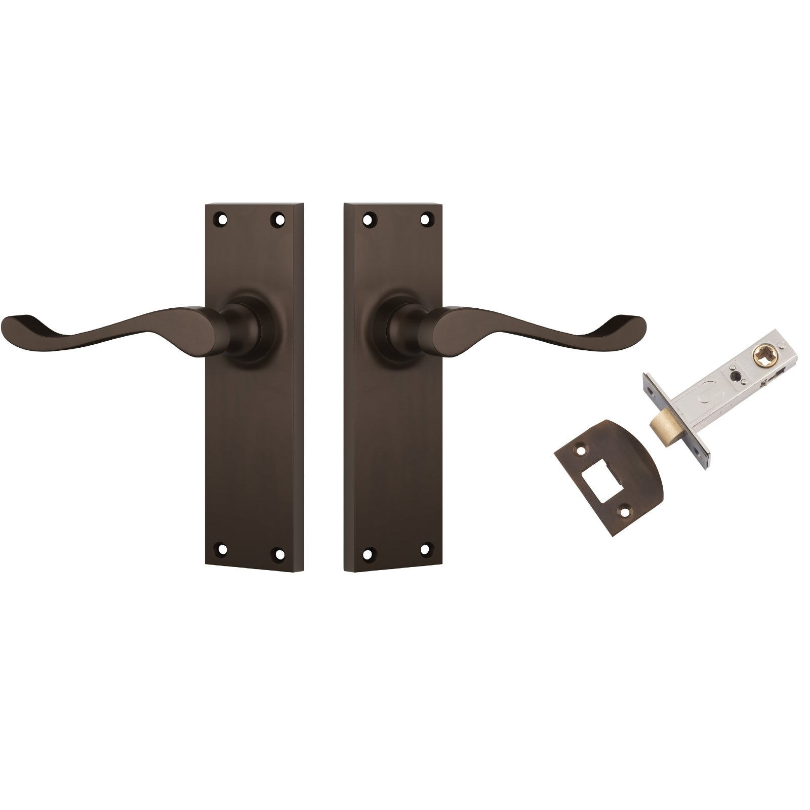 TradCo Victorian Lever Long Backplate Passage Set Antique Brass 0782KPASS60 - The Blue Space