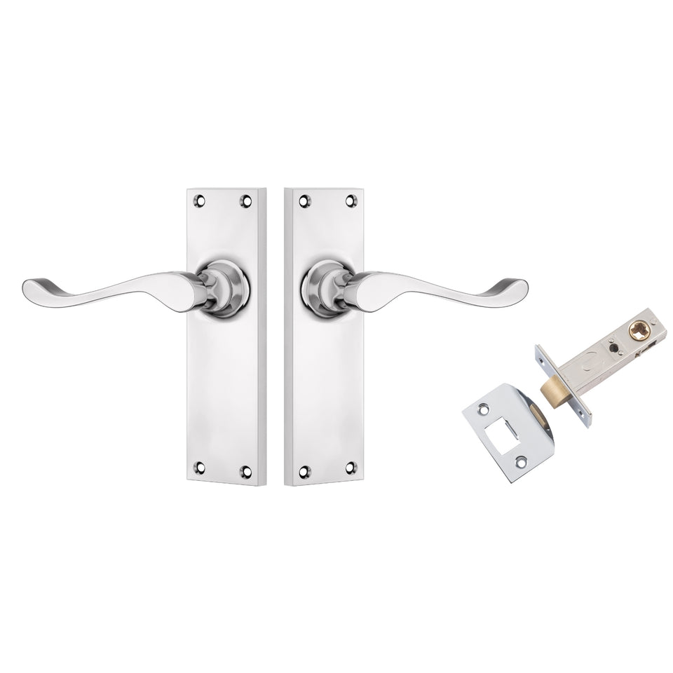 TradCo Victorian Lever Long Backplate Passage Set Chrome Plated