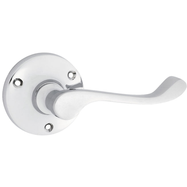 Tradco Victorian Lever Round Rose Chrome Plated 1044 - The Blue Space
