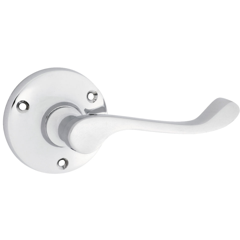 TradCo Victorian Lever Round Rose Chrome Plated
