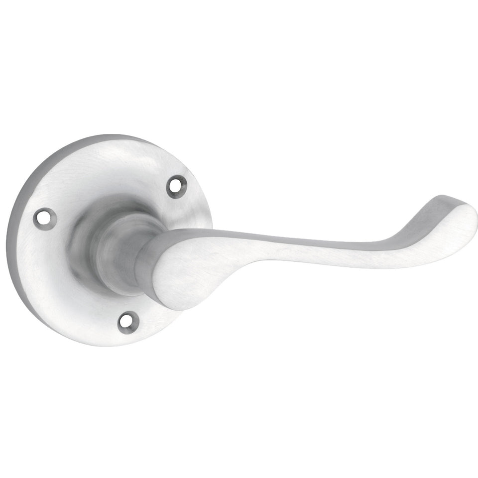 TradCo Victorian Lever Round Rose Satin Chrome