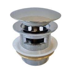 Turner Hastings 40mm Safety Pull-Out Pop-Up Bath Waste with Short Tail with Overflow - Chrome BA411PO-OF-CH - The Blue Space