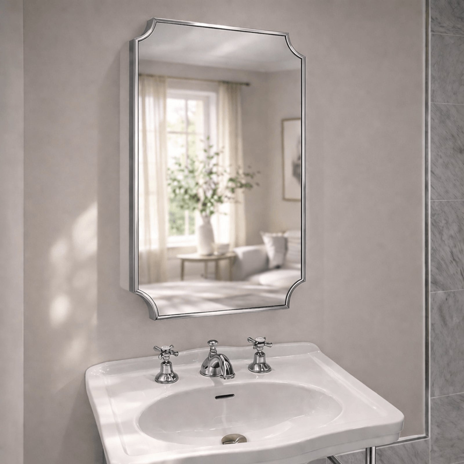 Lifestyle 2 Turner Hastings Claremont 800x500mm Mirror - Chrome CL401MR-CH - The Blue Space