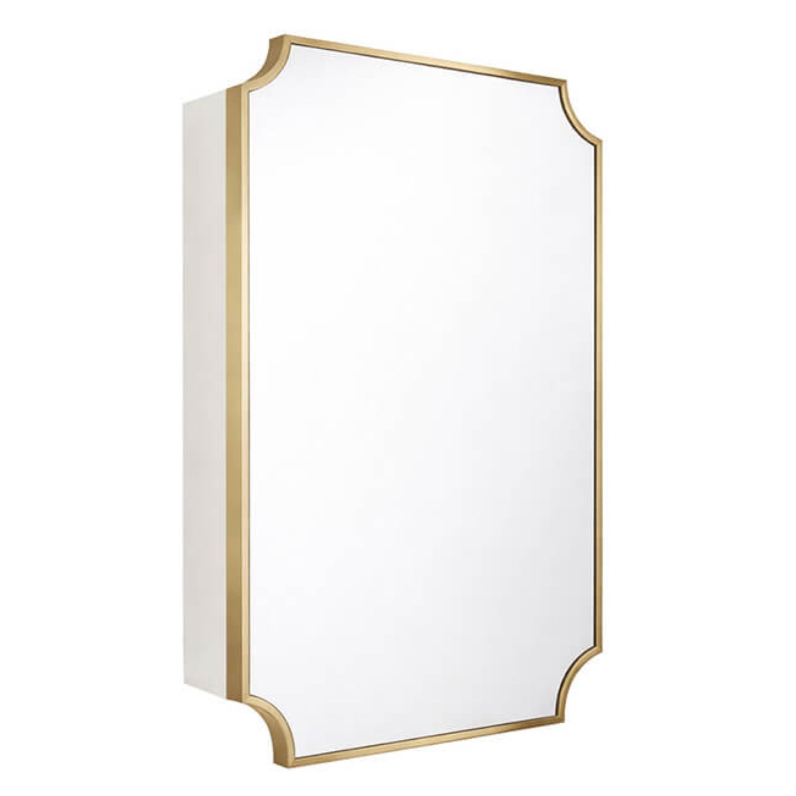 Turner Hastings Claremont 800x500mm Shaving Cabinet - Brushed Brass CL405SC-BB - The Blue Space