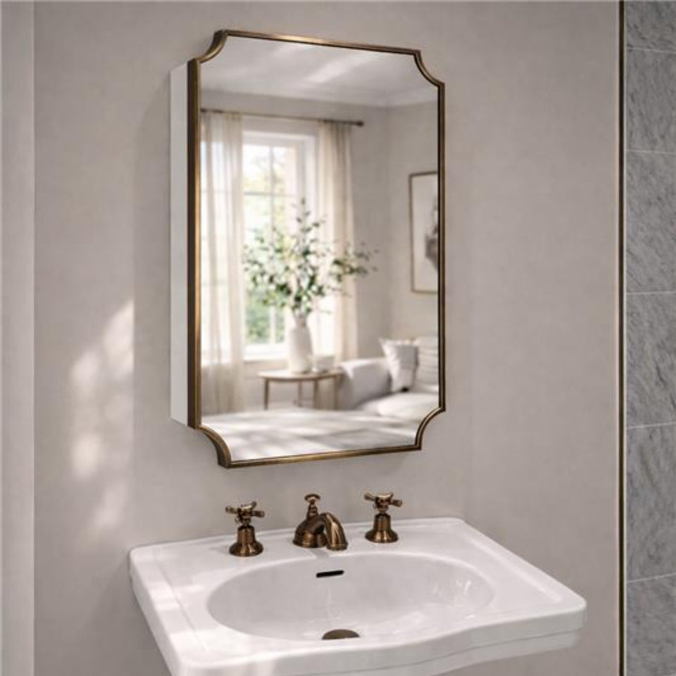 Turner Hastings Claremont 800x500mm Shaving Cabinet - English Bronze