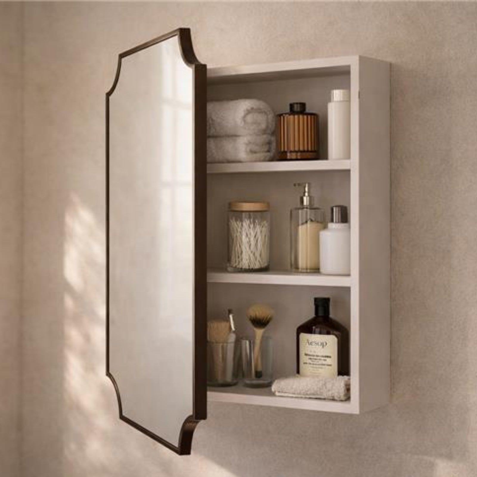 Lifestyle 2 Turner Hastings Claremont 800x500mm Shaving Cabinet - English Bronze CL406SC-EB - The Blue Space