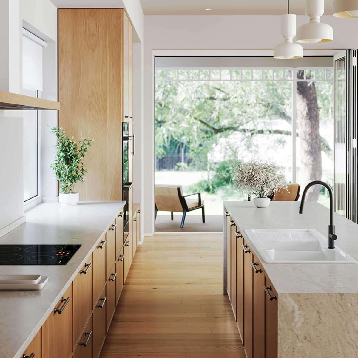 Lifestyle 3 Turner Hastings Cuisine 116 x 50 Double Bowl Sink With Tap Hole Left Hand Drainer - Gloss White CUD116FS-LHD - The Blue Space