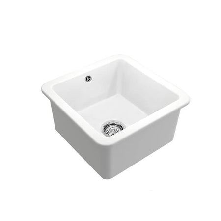 Turner Hastings Cuisine 46 x 46 Inset/Undermount Matte White Sink with Overflow