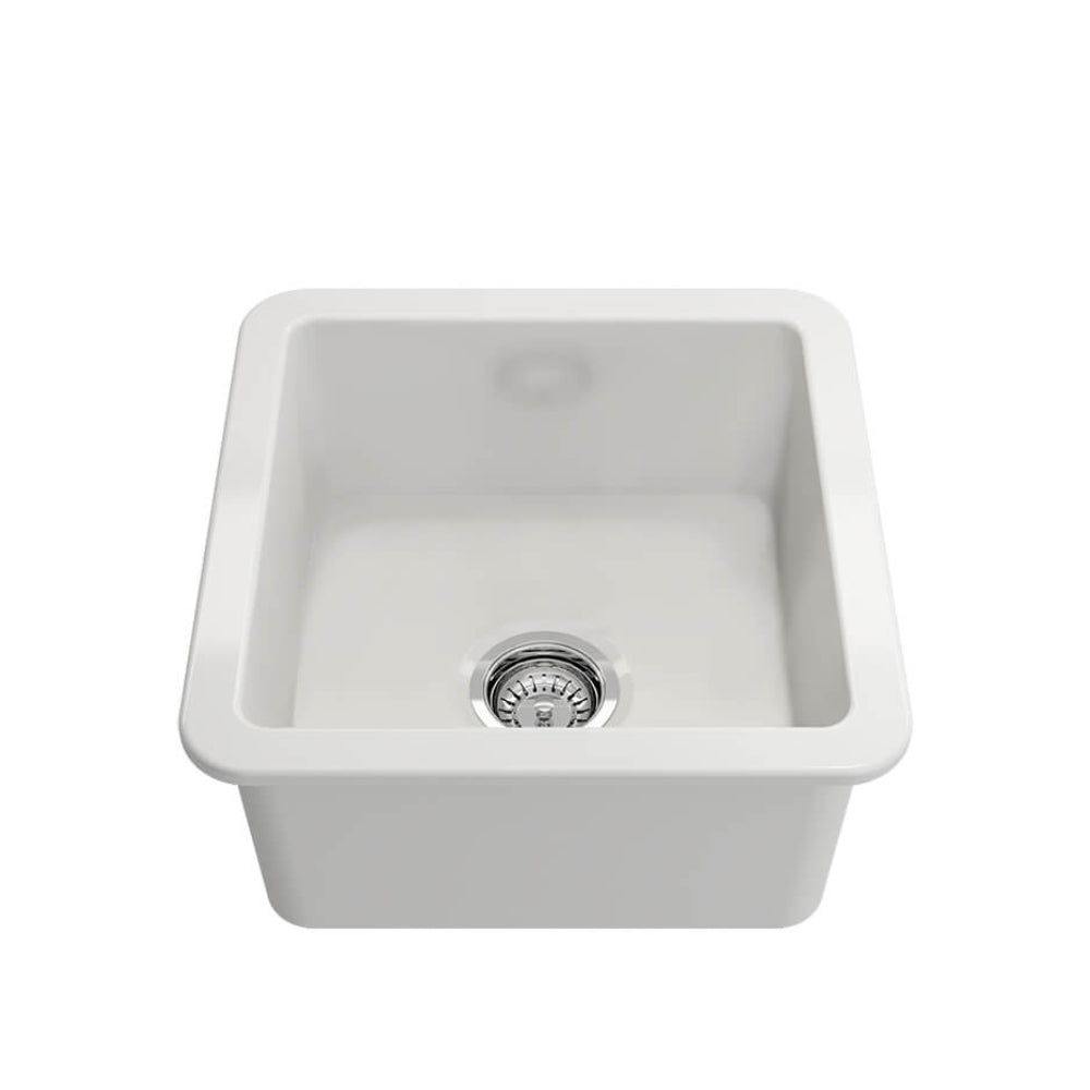 Turner Hastings Cuisine 46 x 46 Inset/Undermount Fine Fireclay Sink CU46FS - The Blue Space
