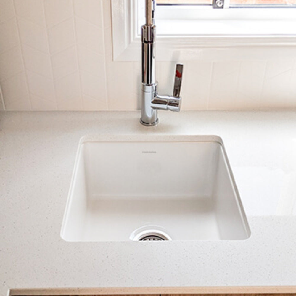 Lifestyle 3 Turner Hastings Cuisine 46 x 46 Inset/Undermount Fine Fireclay Sink CU46FS - The Blue Space