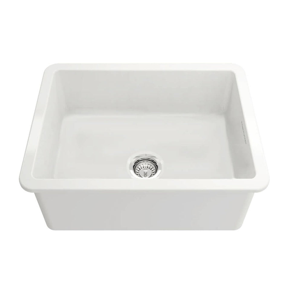 Turner Hastings Cuisine 60 x 46 Inset / Undermount Fine Fireclay Gloss White Sink