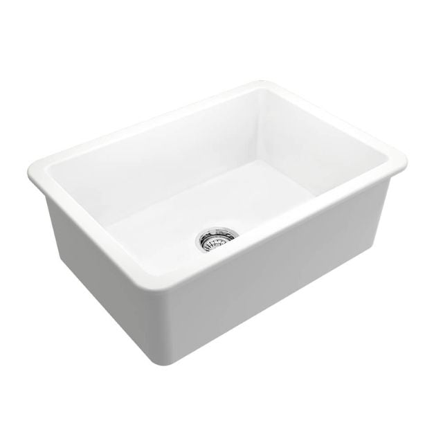 Turner Hastings Cuisine 68 x 48 Inset / Undermount Fine Fireclay Matte White Sink CU683FS-MW - The Blue Space