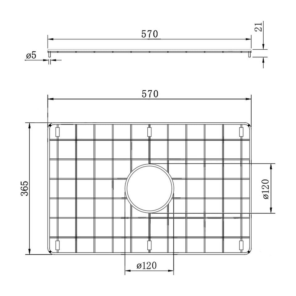 Turner Hastings Cuisine 68x48 Protective Stainless Steel Grid - Brushed Brass