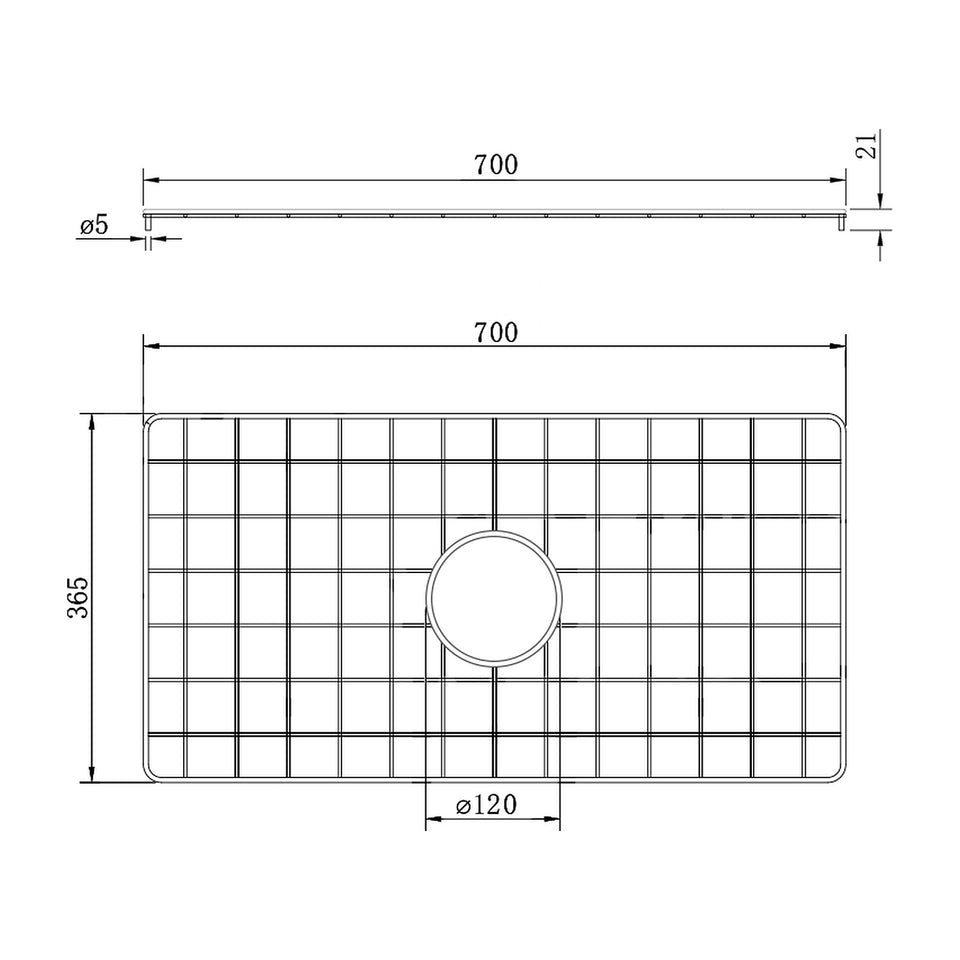Turner Hastings Cuisine 81x48 Protective Stainless Steel Grid - Brushed Brass
