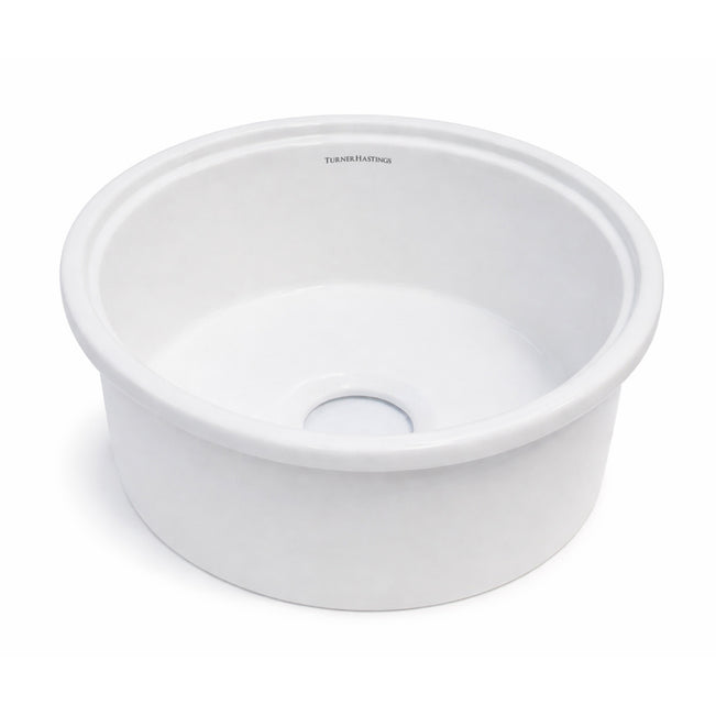 Turner Hastings Cuisine Round 47 Inset/Undermount Matte White Sink CUR473FS-MW - The Blue Space