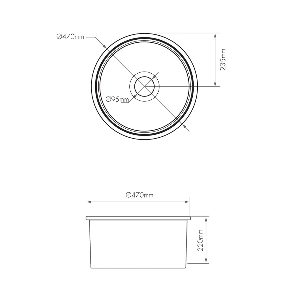 Turner Hastings Cuisine Round 47 Inset/Undermount Matte White Sink