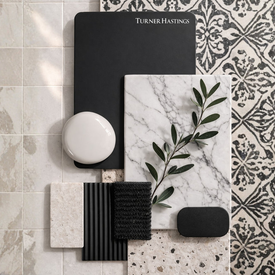 Turner Hastings Evara 75 x 53 Wall Hung Vanity with Real Marble Top & Above Counter Basin - Volcanic Ash
