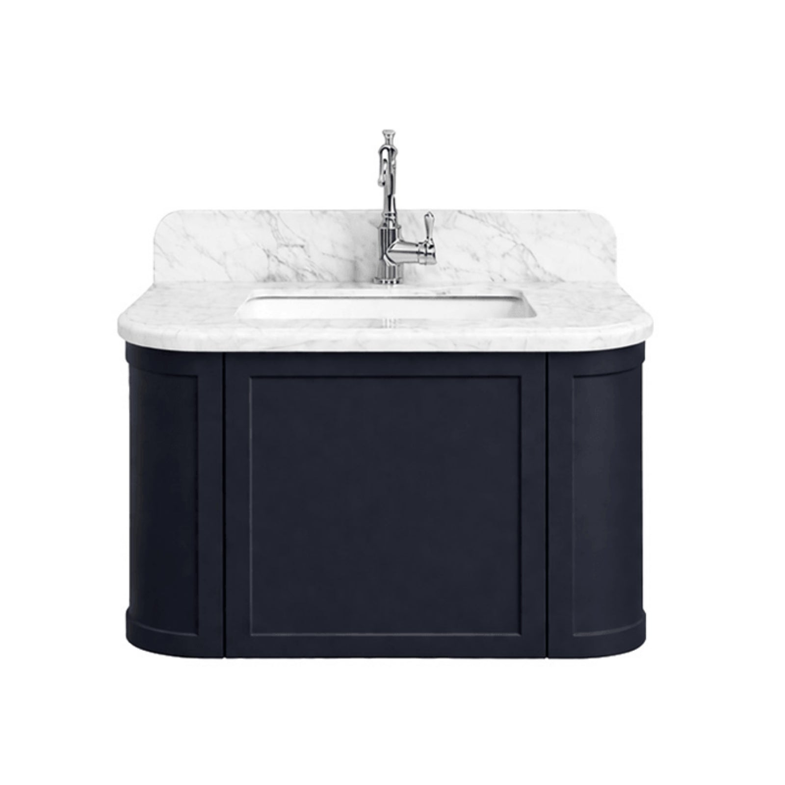 Turner Hastings Evara 75 x 53 Wall Hung Vanity with Real Marble Top & Under Counter Basin - Aegean Blue EV752-AB-1TH - The Blue Space