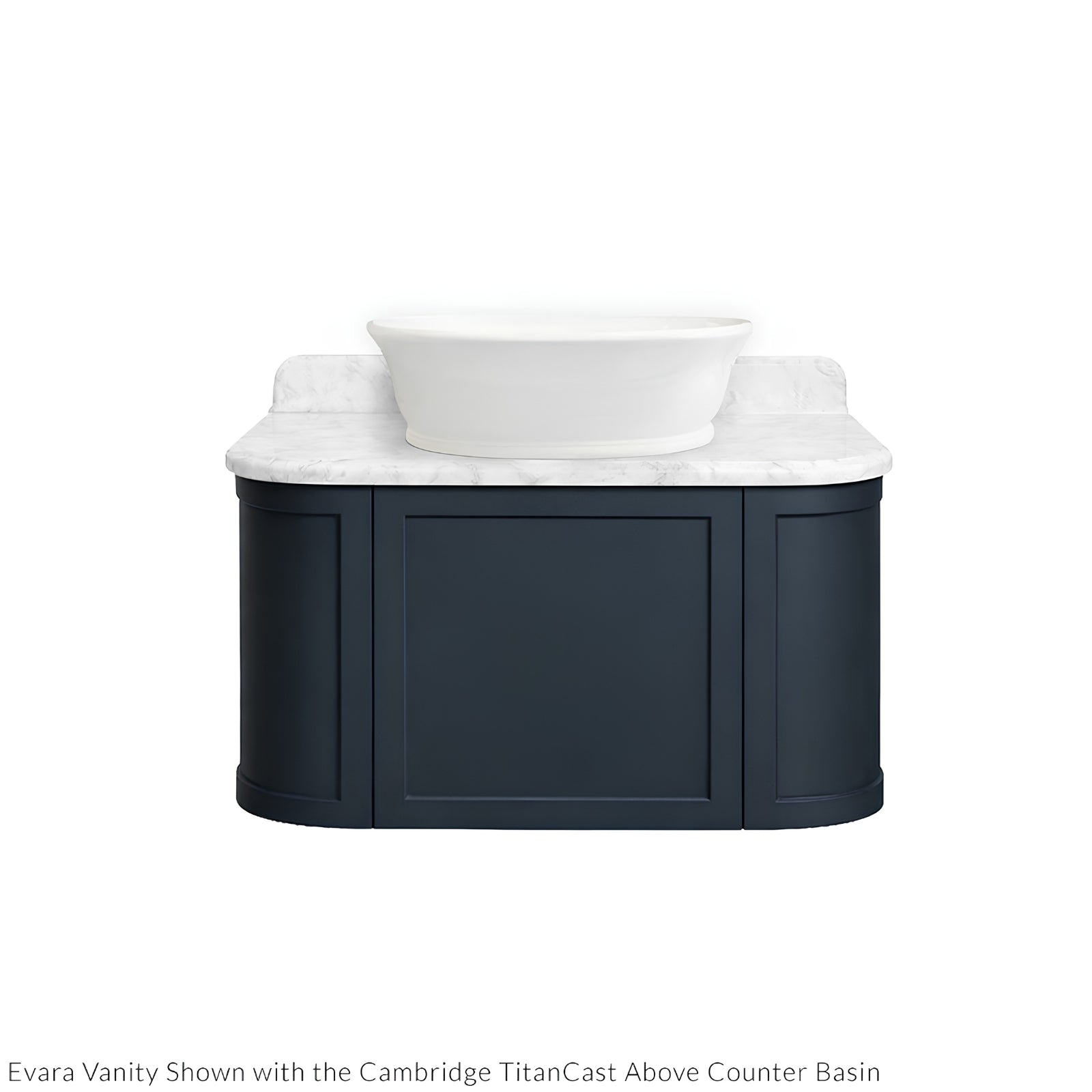 Basin 3 Turner Hastings Evara 90 x 53 Wall Hung Vanity with Real Marble Top & Above Counter Basin - Aegean Blue EV955-AB-NTH - The Blue Space