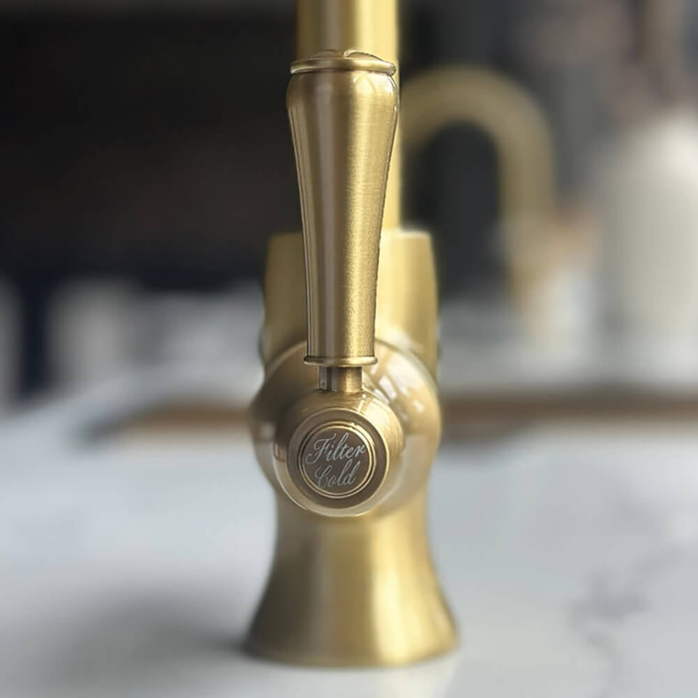 Lifestyle 1 Turner Hastings Ludlow Purifier Mixer with Filter Cartridge - Brushed Brass LU203KT-BB - The Blue Space