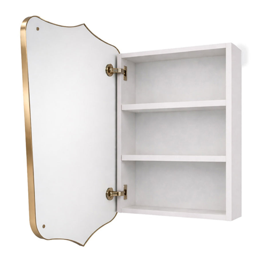 Turner Hastings Mayer Shield 800x500mm Shaving Cabinet - Brushed Brass