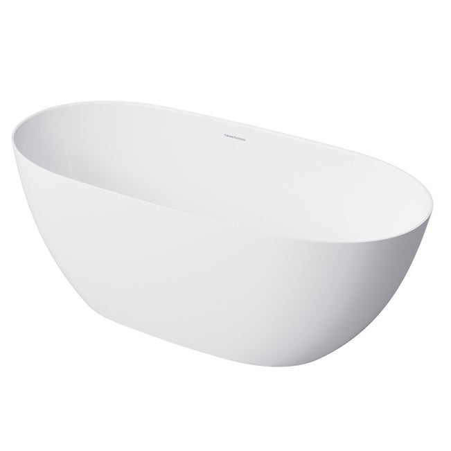 Turner Hastings Narva 160 x 74 MagnaCast Free Standing Bath - Gloss White No Overflow NA1600MCB-GW - The Blue Space