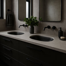 Lifestyle 2 Turner Hastings Narva 57x 39 Undercounter Pill Basin - Matte Black NA572UPB-MB - The Blue Space