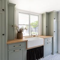 Lifestyle Turner Hastings Novi 61 x 46 Universal Flat or Ribbed Fireclay Butler Sink Matte White - The Blue Space