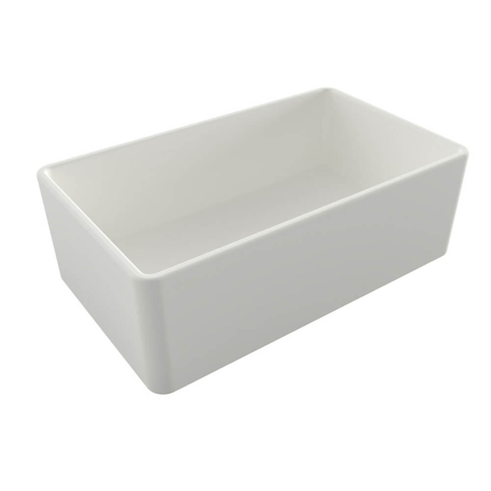 Turner Hastings Novi 75 x 46 Fireclay Single Butler Sink, Universal Flat or Ribbed - Matte White NO75FS-MW - The Blue Space