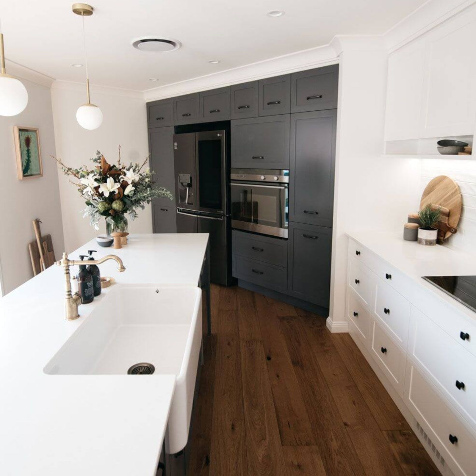 Lifestyle 8 Turner Hastings Novi 75 x 46 Fireclay Single Butler Sink, Universal Flat or Ribbed - Gloss White NO75FS - The Blue Space