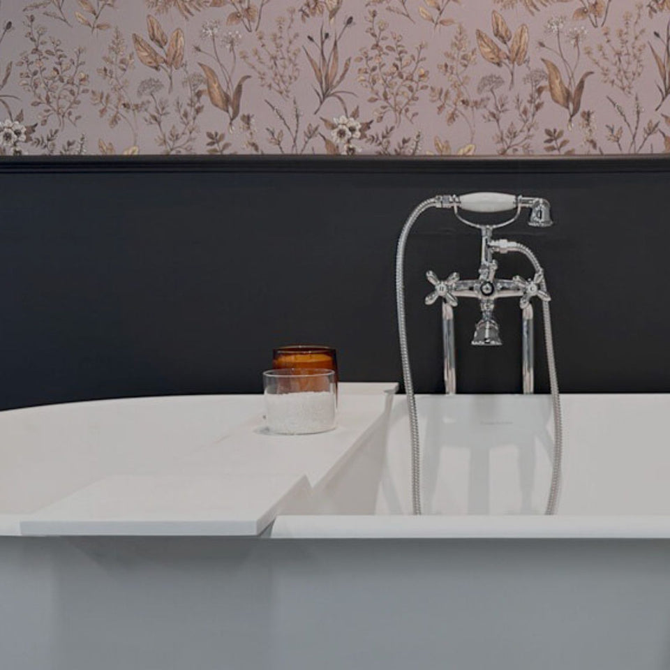 Turner Hastings Solid Surface Bath Caddy 94 x 20 - Matte White