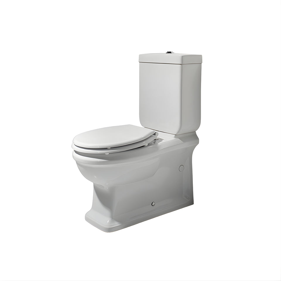 Turner Hastings Stafford Back to Wall Toilet Suite - Gloss White with Chrome Hinges