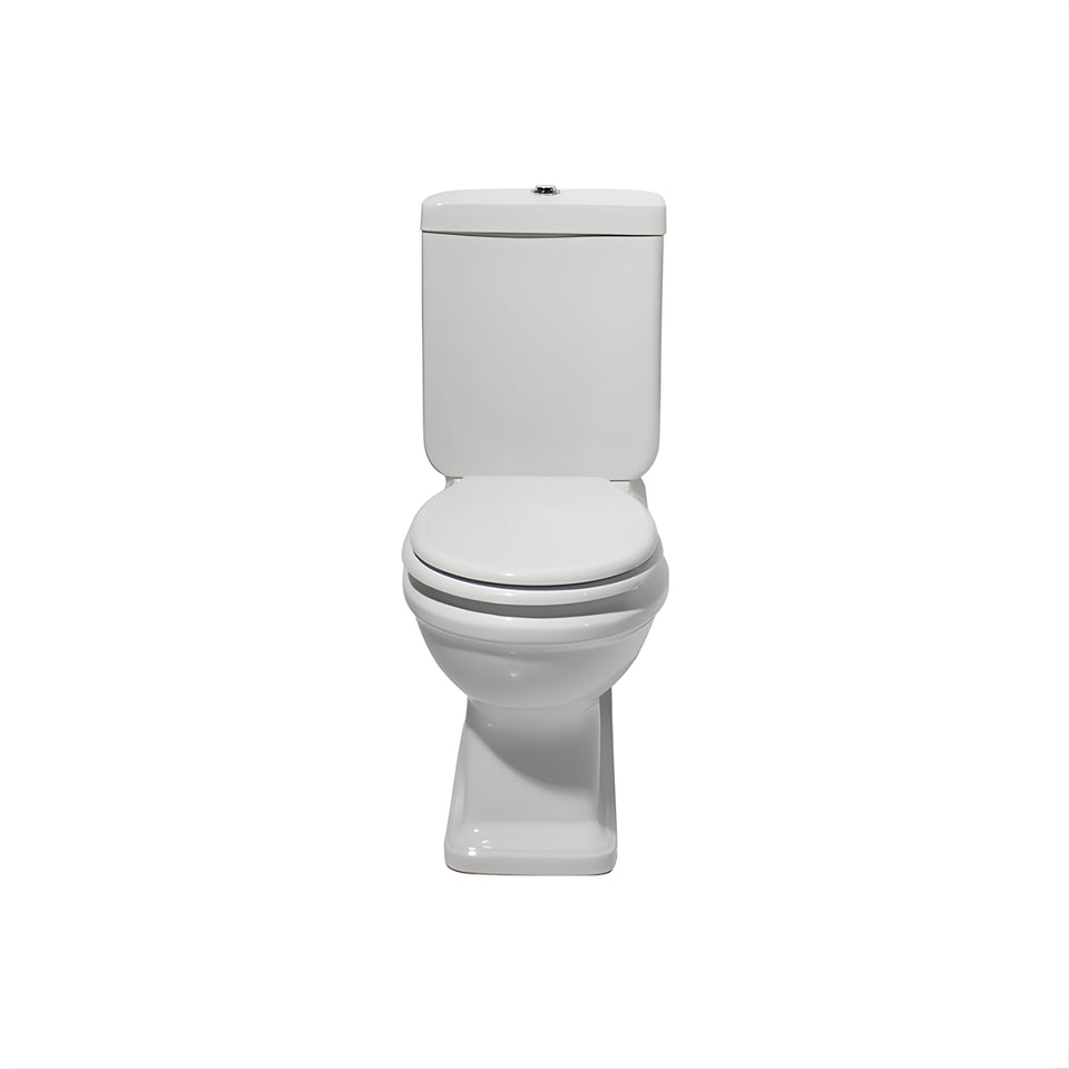 Turner Hastings Stafford Back to Wall Toilet Suite - Gloss White with Chrome Hinges
