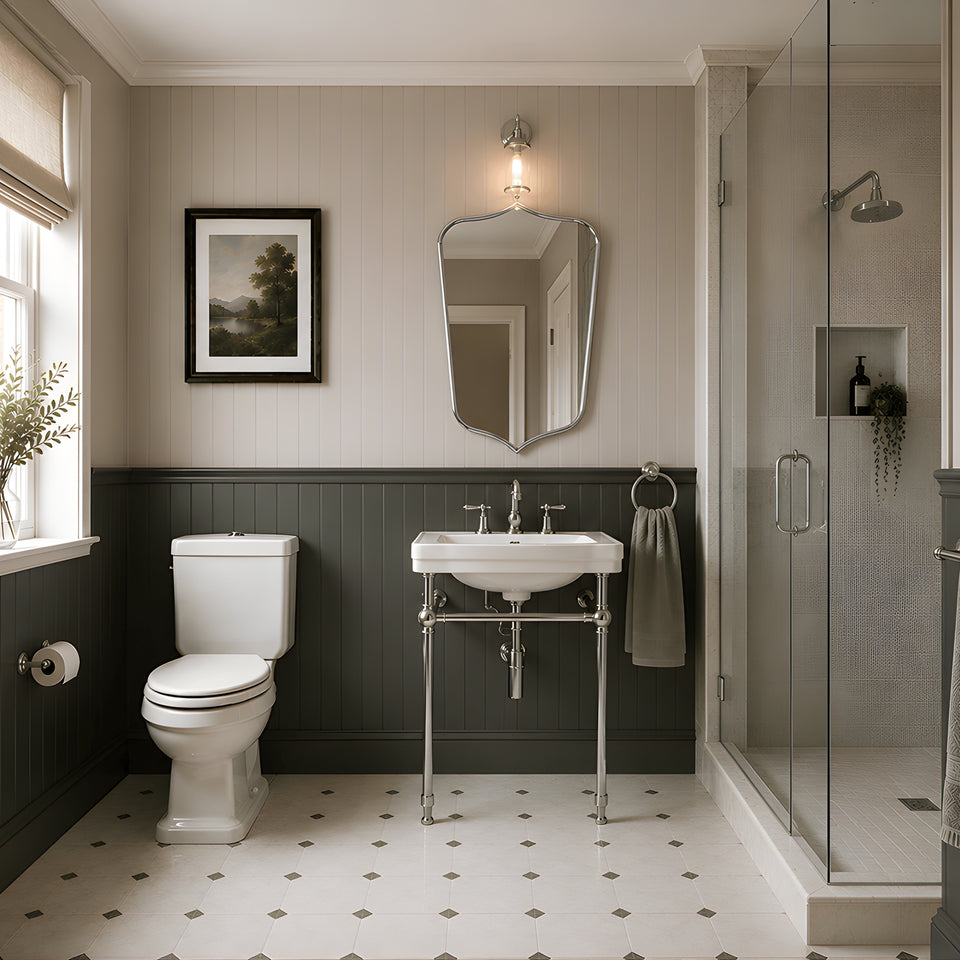 Turner Hastings Stafford Back to Wall Toilet Suite - Gloss White with Chrome Hinges