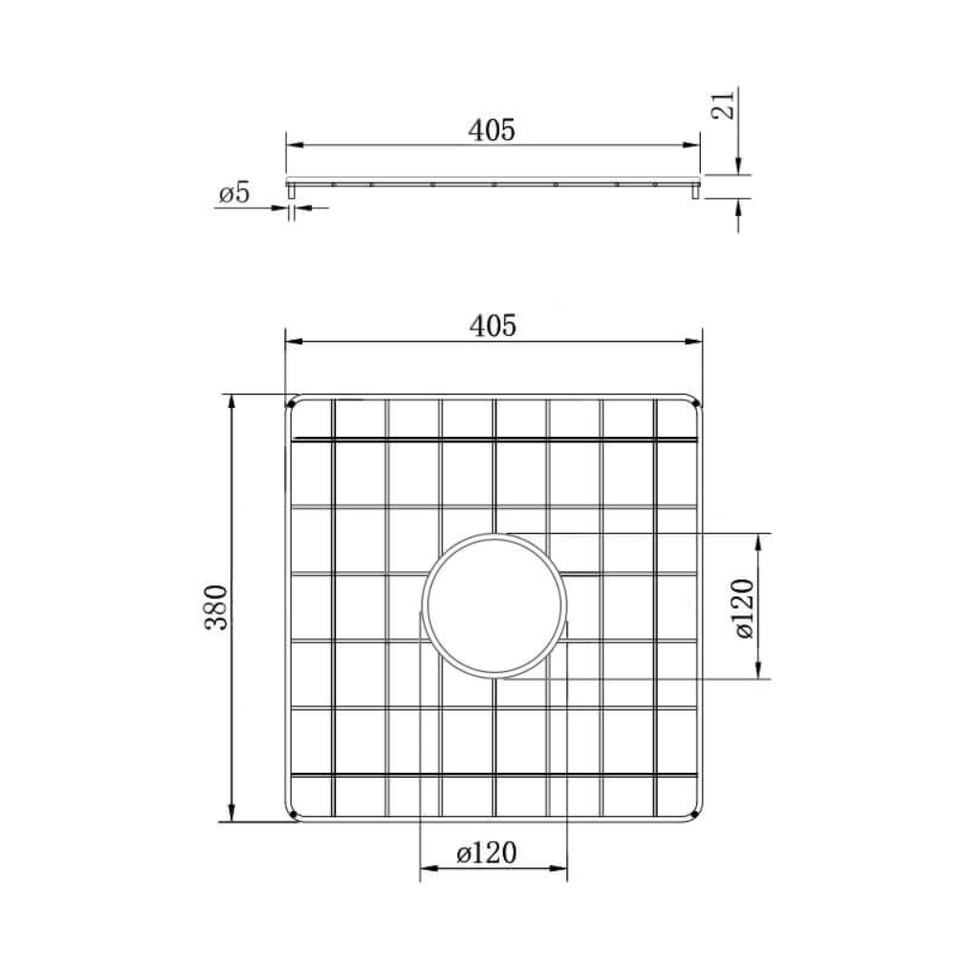 Turner Hastings Stainless Steel Grid to suit Cove 85 (large side)