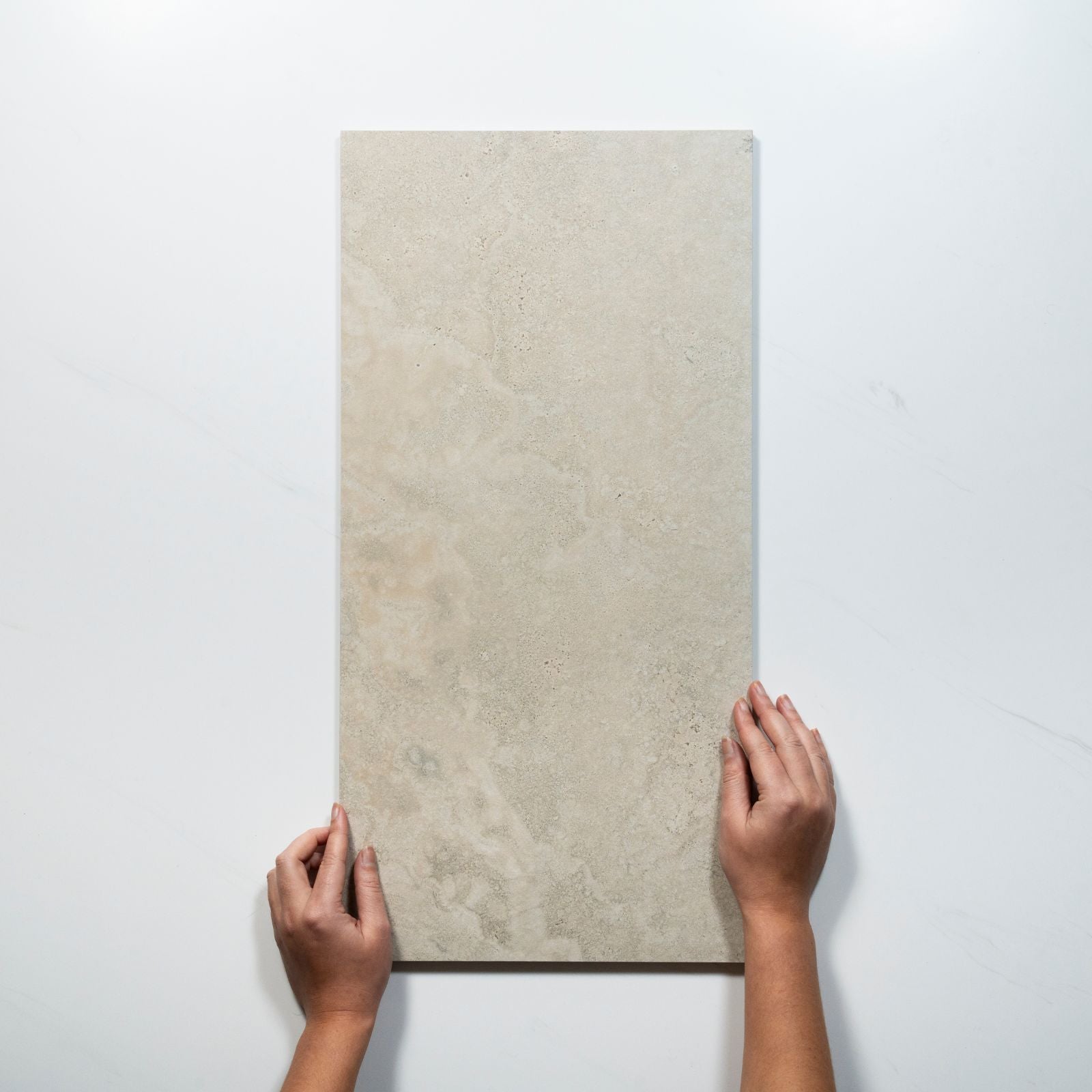 With Hand Tuscan Beige Travertine Look Tile 300mm x 600mm 36CRWBEM - The Blue Space