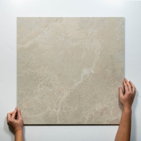 Tuscan Beige Travertine Look Tile 600mm x 600mm
