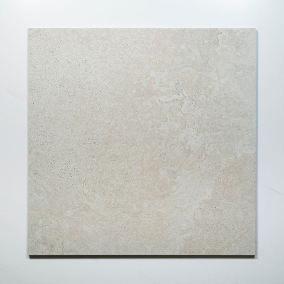 Tuscan White Travertine Look Tile 600mm x 600mm