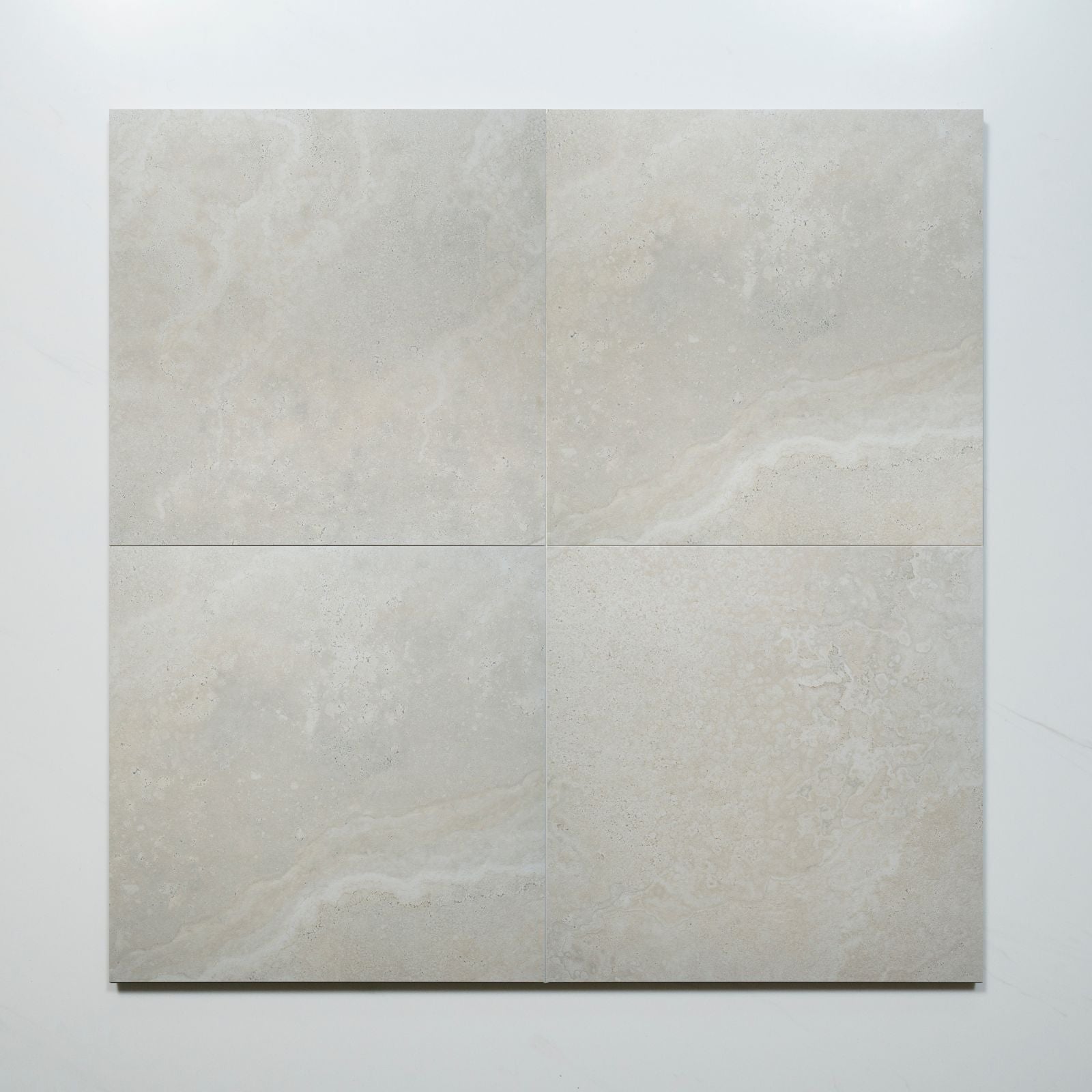 Pattern Tuscan White Travertine Look Tile 600mm x 600mm 6CRWWHM - The Blue Space