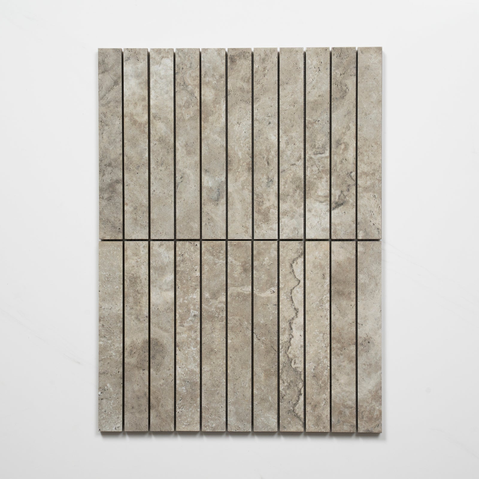 Pattern no Hand Valerie Grey Porcelain Finger Mosaics P5 392 x 295mm sheets TRVPETGFM - The Blue Space